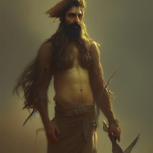 Male bearded warrior