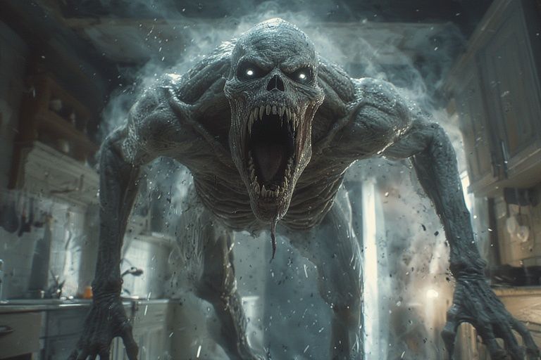 Terrifying night terror sleep paralysis demon Charging right...