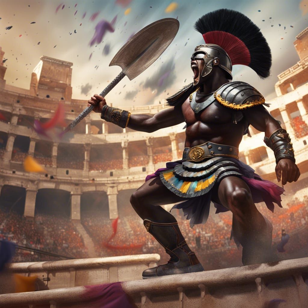 black gladiator - AI Generated Artwork - NightCafe Creator