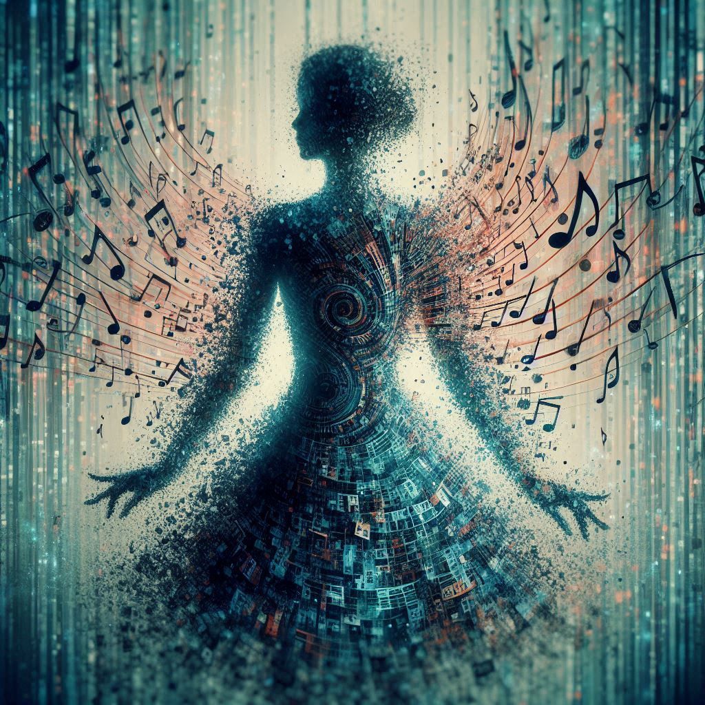 double exposure beautiful fantasy DALL-E 3 portrait landscap...