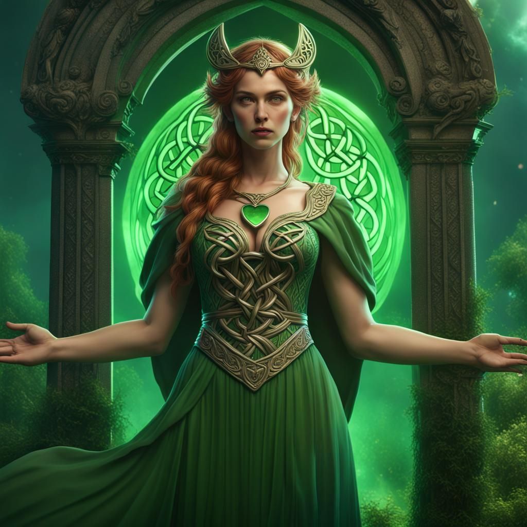 celtic-goddess-of-love-in-green-dress-ai-generated-artwork