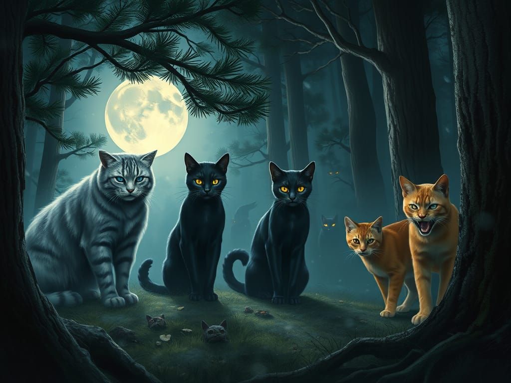 a moonlit clearing   by @Larry_J_Rollason_ART