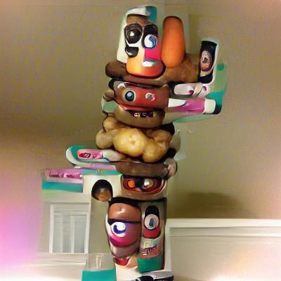 Potato head totem pole