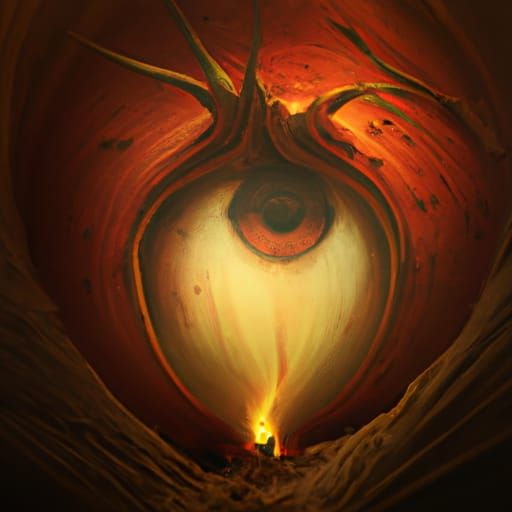 Face in the center of the onion