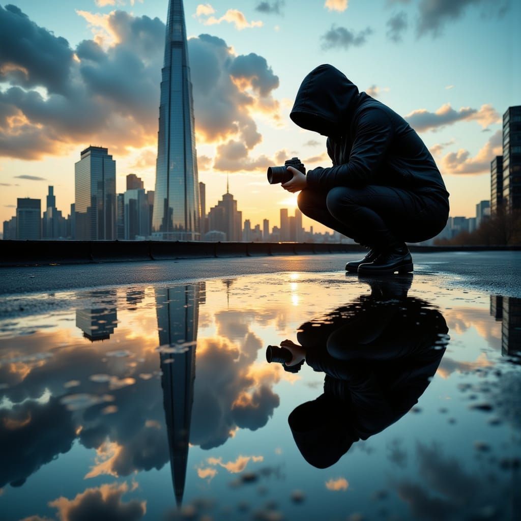 Street Photographer Captures Double Exposure Reflection