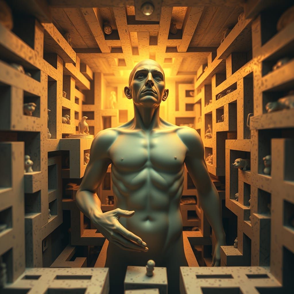 Felt Figure Reveals Dali-esque Labyrinth