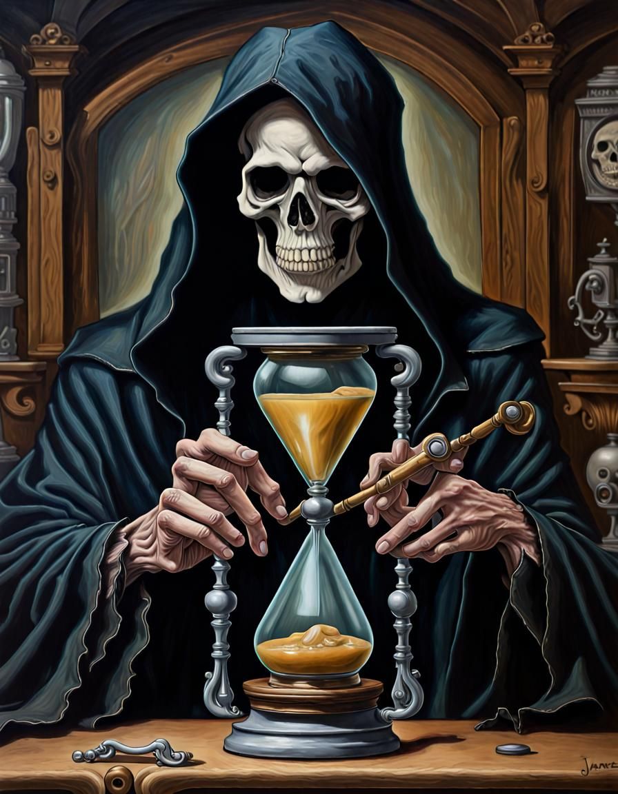adjusting the hourglass