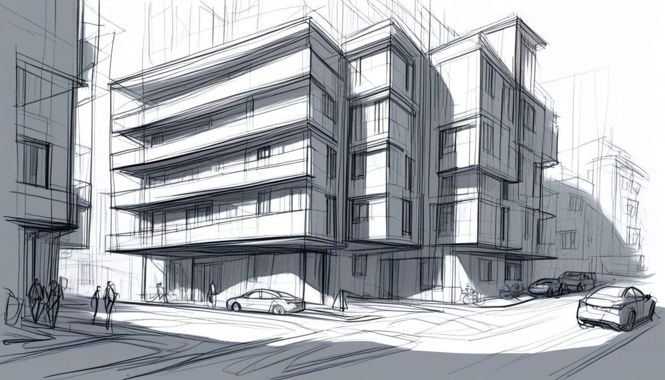 <lora:DISNEY STYLE:1.0>  Exterior rough sketch drawing....