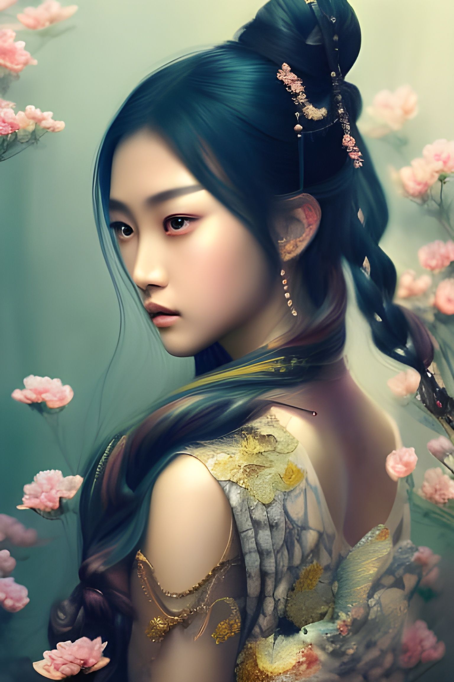 chinese fantasy woman - AI Generated Artwork - NightCafe Creator