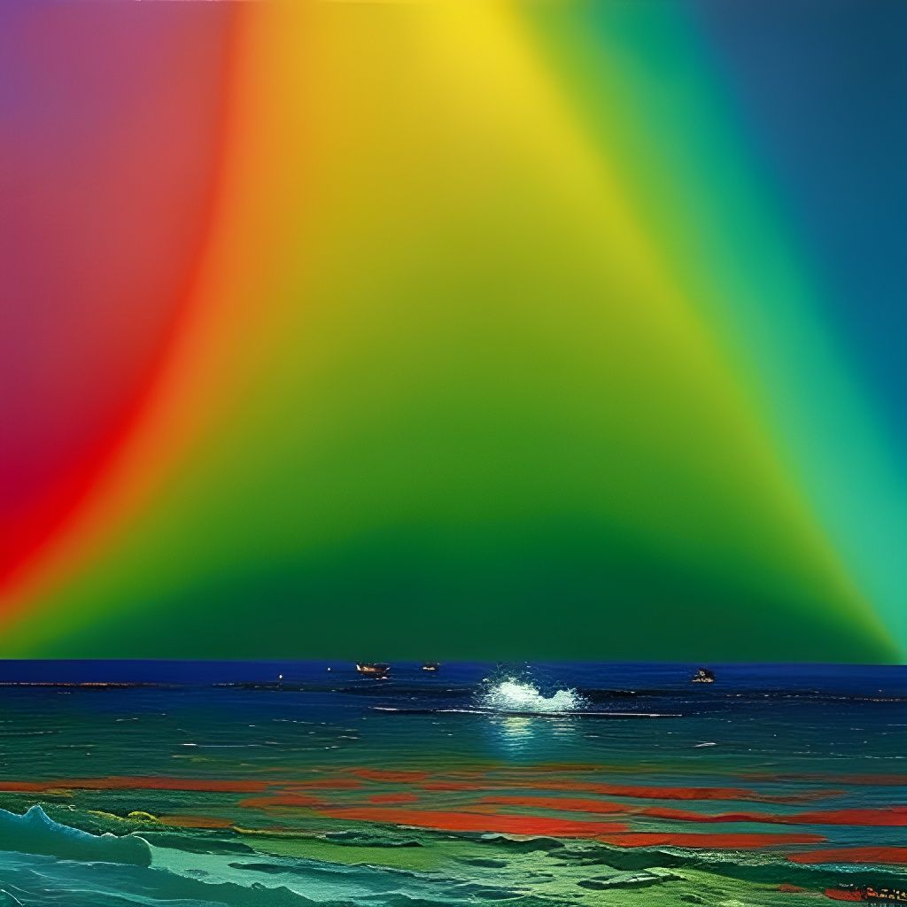 Surreal colorful rainbow