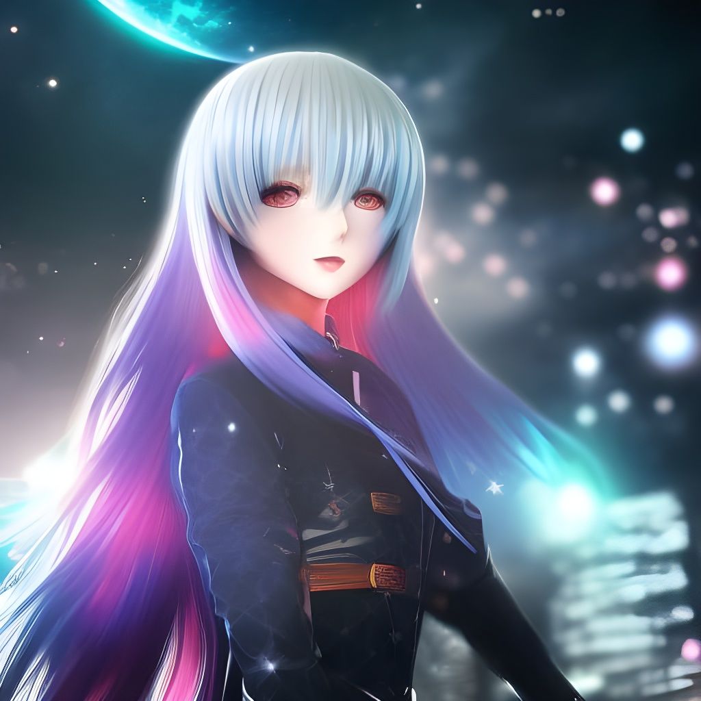 Tokyo ghoul beautiful Girl in Beautiful Galaxy dress, distin...