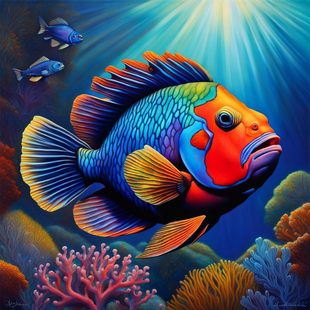 Grumpy Fish - AI Generated Artwork - NightCafe Creator