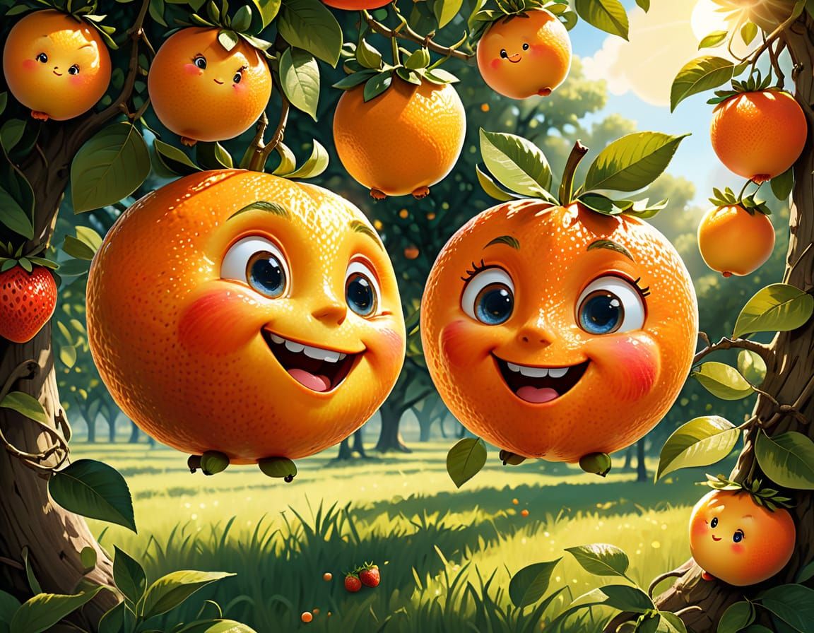 In a magical, sunlit orchard,  by @Kirst