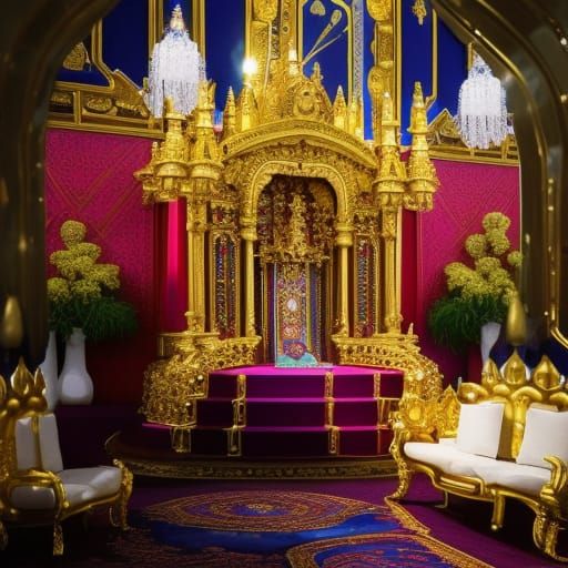 Rich throne room