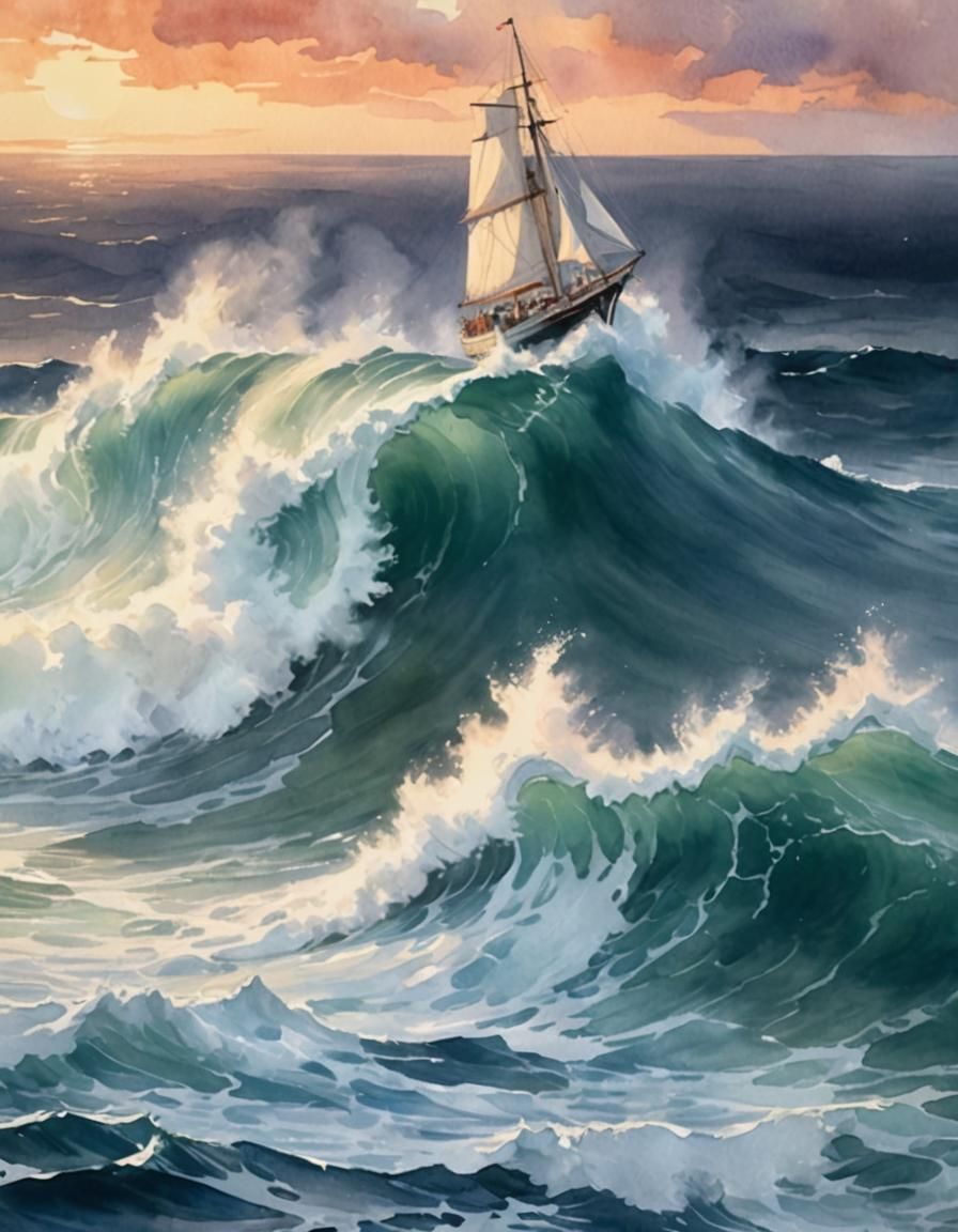 Stormridden Sea  by @Thordis Alfstein