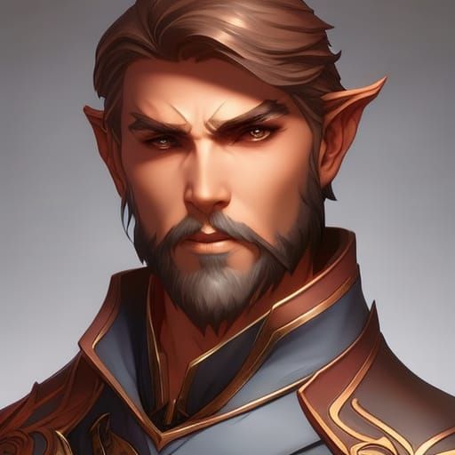 Male Half Elf Cleric 7 - AI Generated Artwork - NightCafe Creator