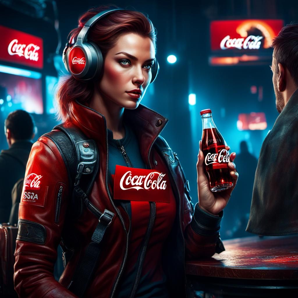 Coke gamer girl II - AI Generated Artwork - NightCafe Creator