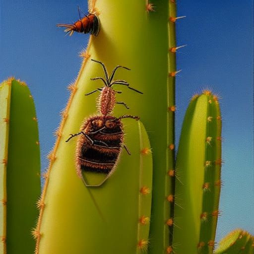 Cactus killing an insect