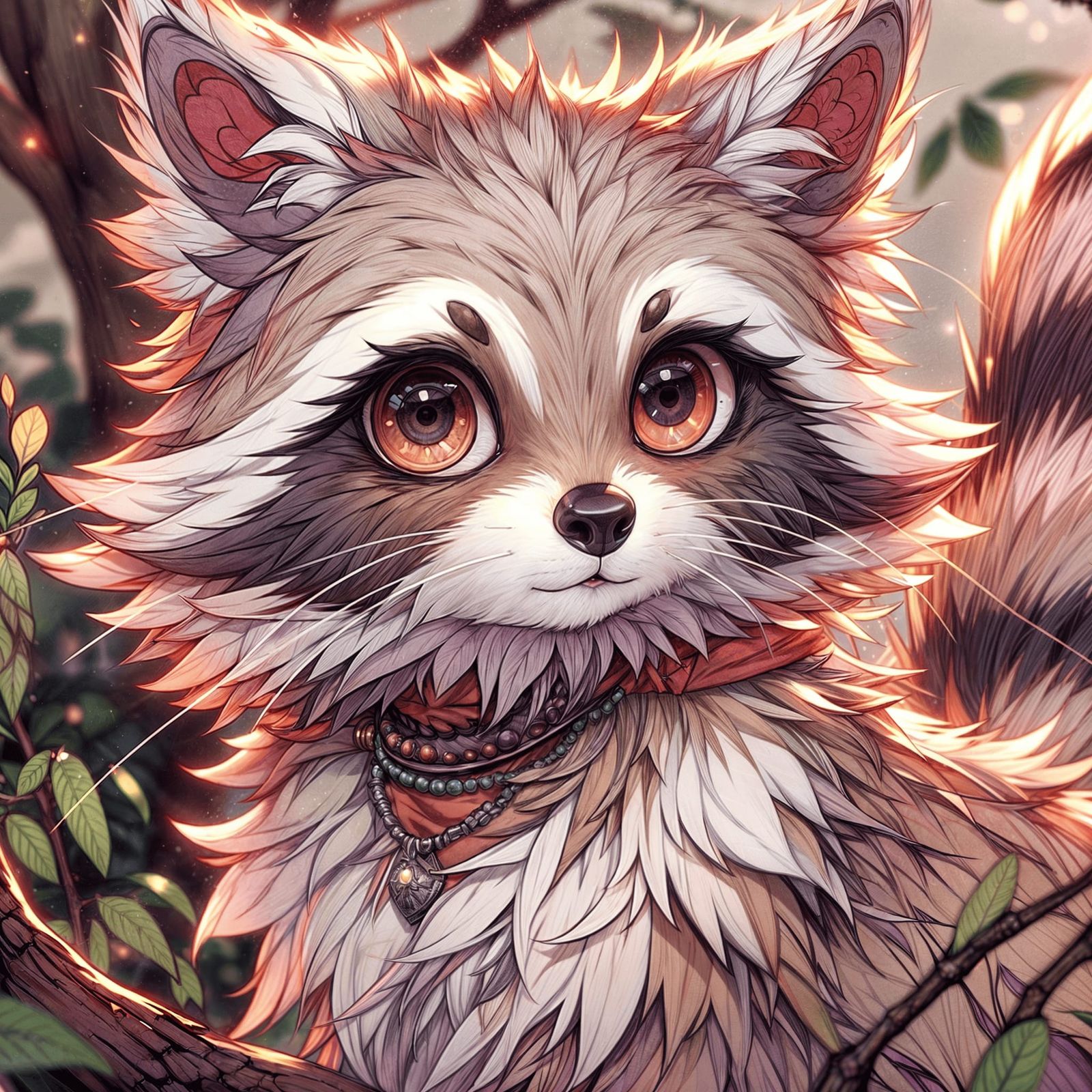 Pink Eyed Raccoon