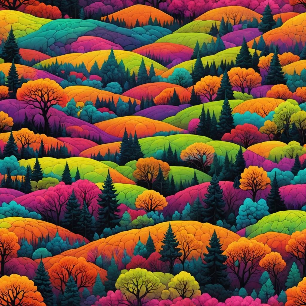 Day-Glo Landscape on a Perfect Day