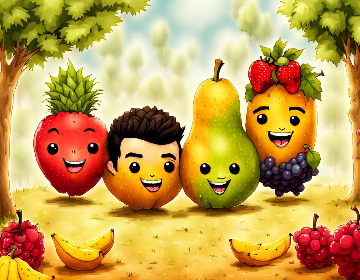 Chibi Fruits & Vegetables - AI Generated Artwork - NightCafe Creator