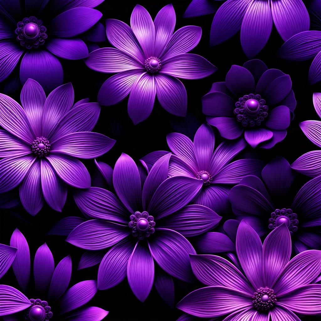Purple metal flowers AI Generated Artwork NightCafe Creator