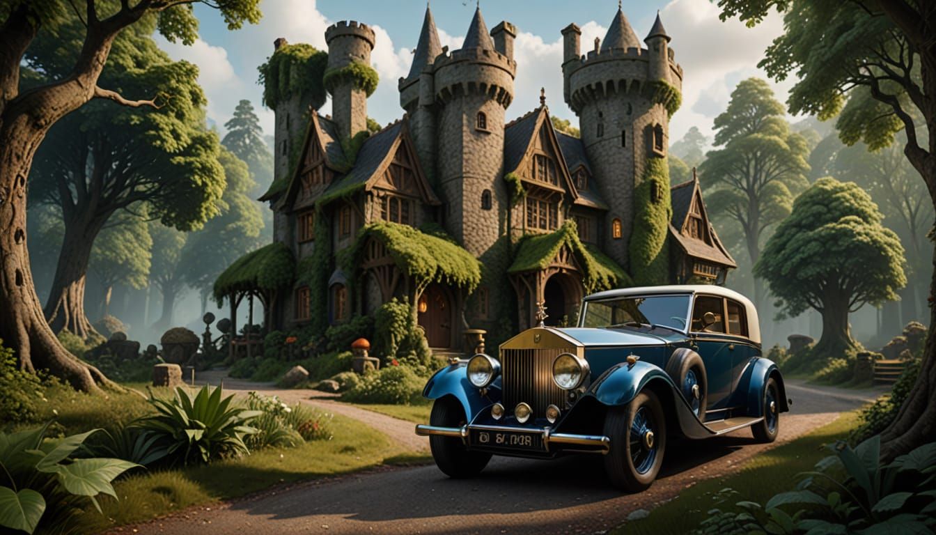 1921 Rolls Royce at the castle