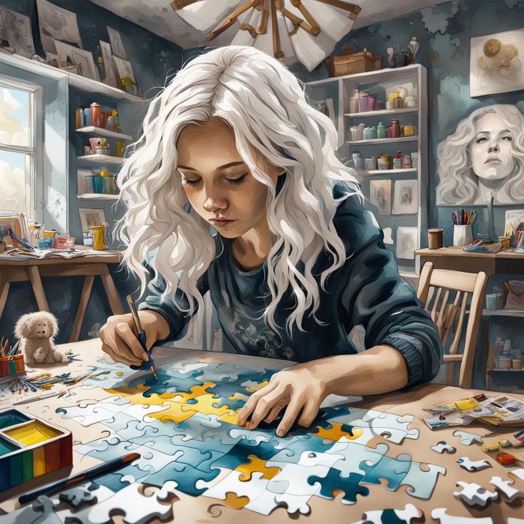 Assembling a puzzle,  by @Saad S Khalis