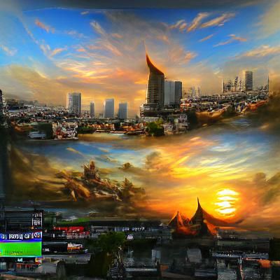 Sunset in Bangkok