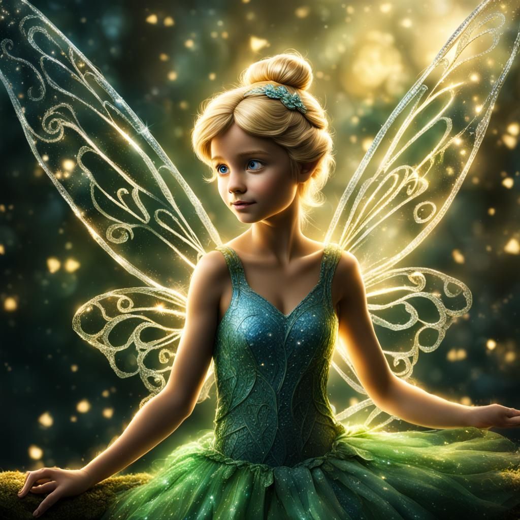 Tinker Bell as a light fairy - AI Generated Artwork - NightCafe Creator