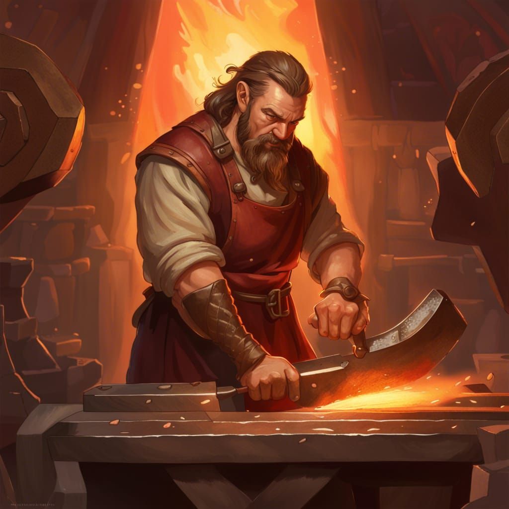 Ulfgar the blacksmith  by @Retrodai