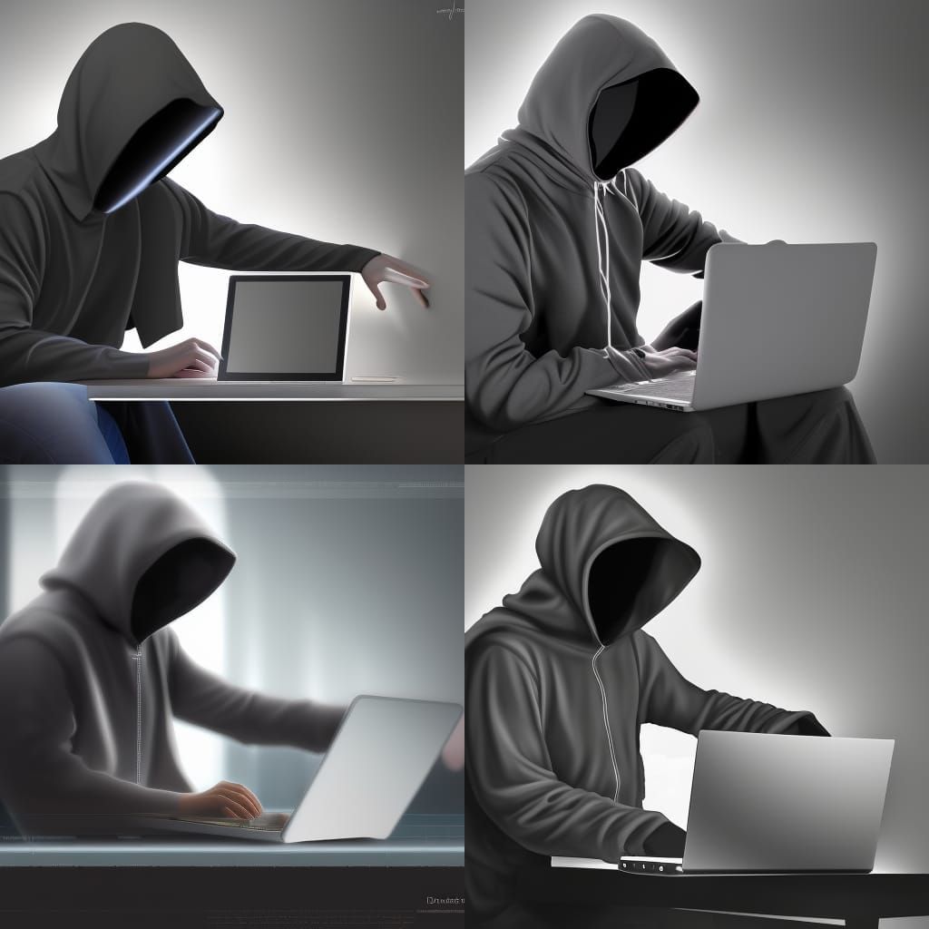 a hacker on a laptop dark