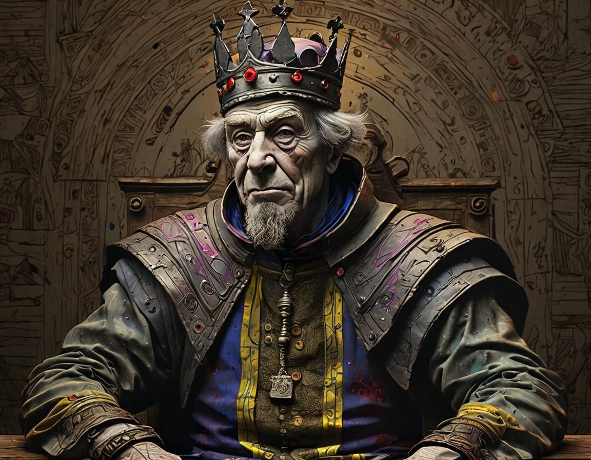 Neon Caricatured King