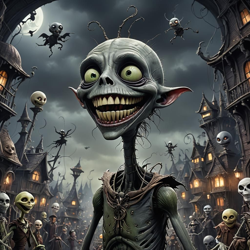Peter Pan Alien in Nightmare Before Christmas Style