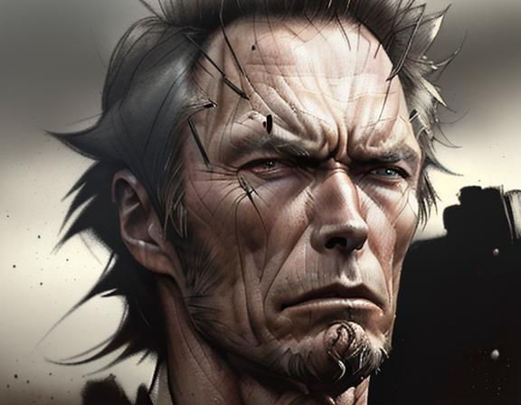 Clint Eastwood angry - AI Generated Artwork - NightCafe Creator