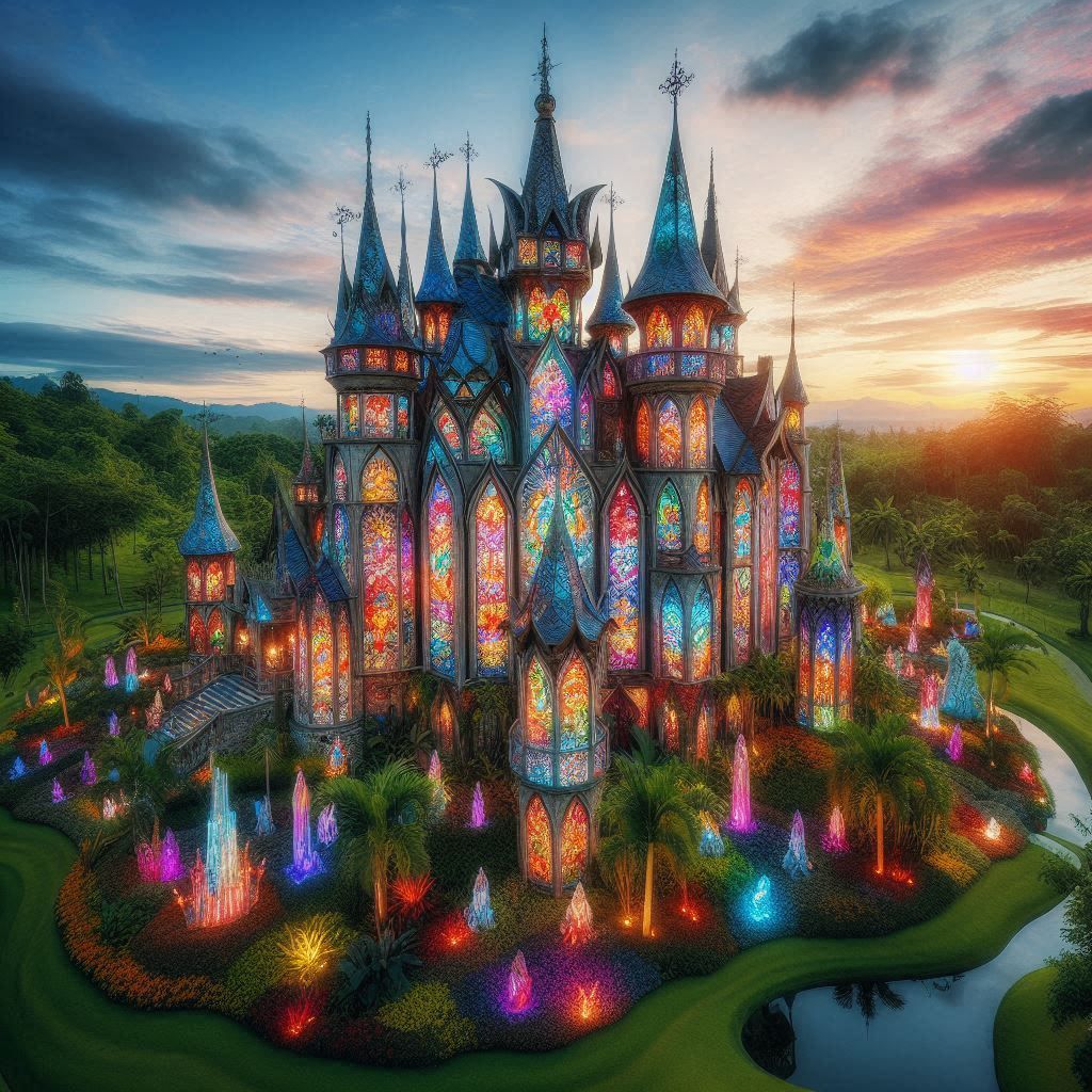 Stained Glass Castle  by @Arrelie