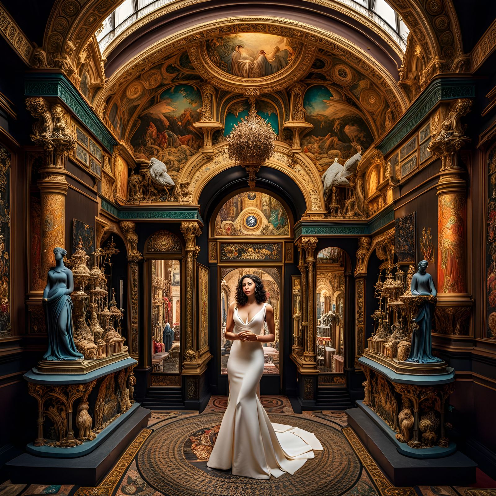 Maximalist Beaux-Arts-style vault: "Wealthy people throughou...