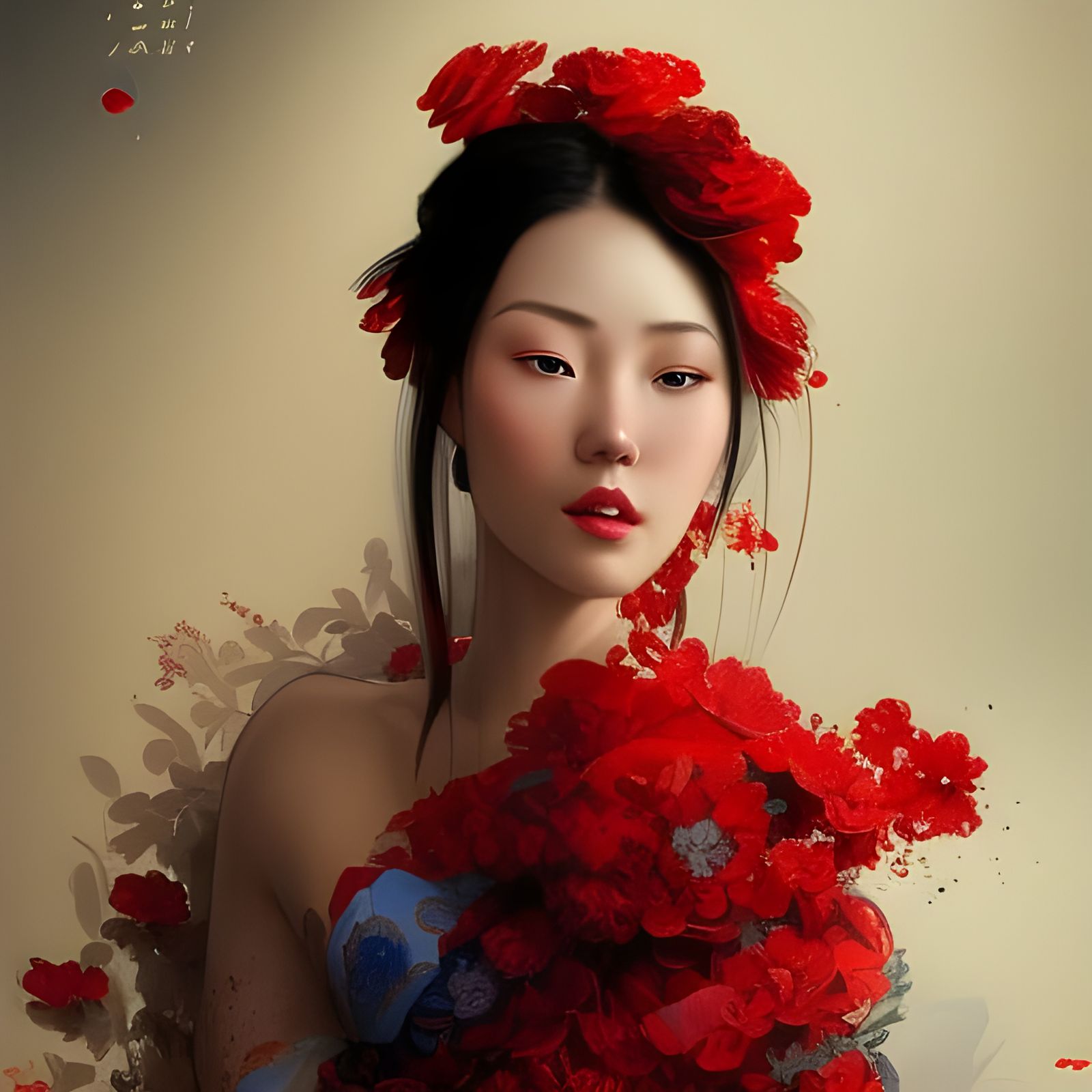Red Chinese Woman