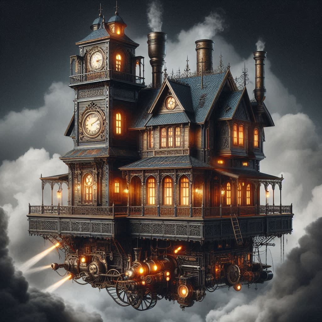 Steampunk Flying House