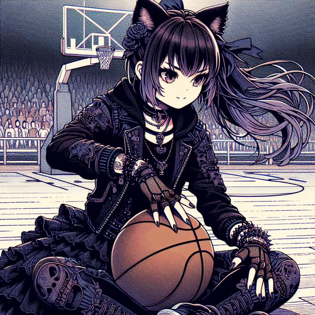 goth basketball - AI Generated Artwork - NightCafe Creator