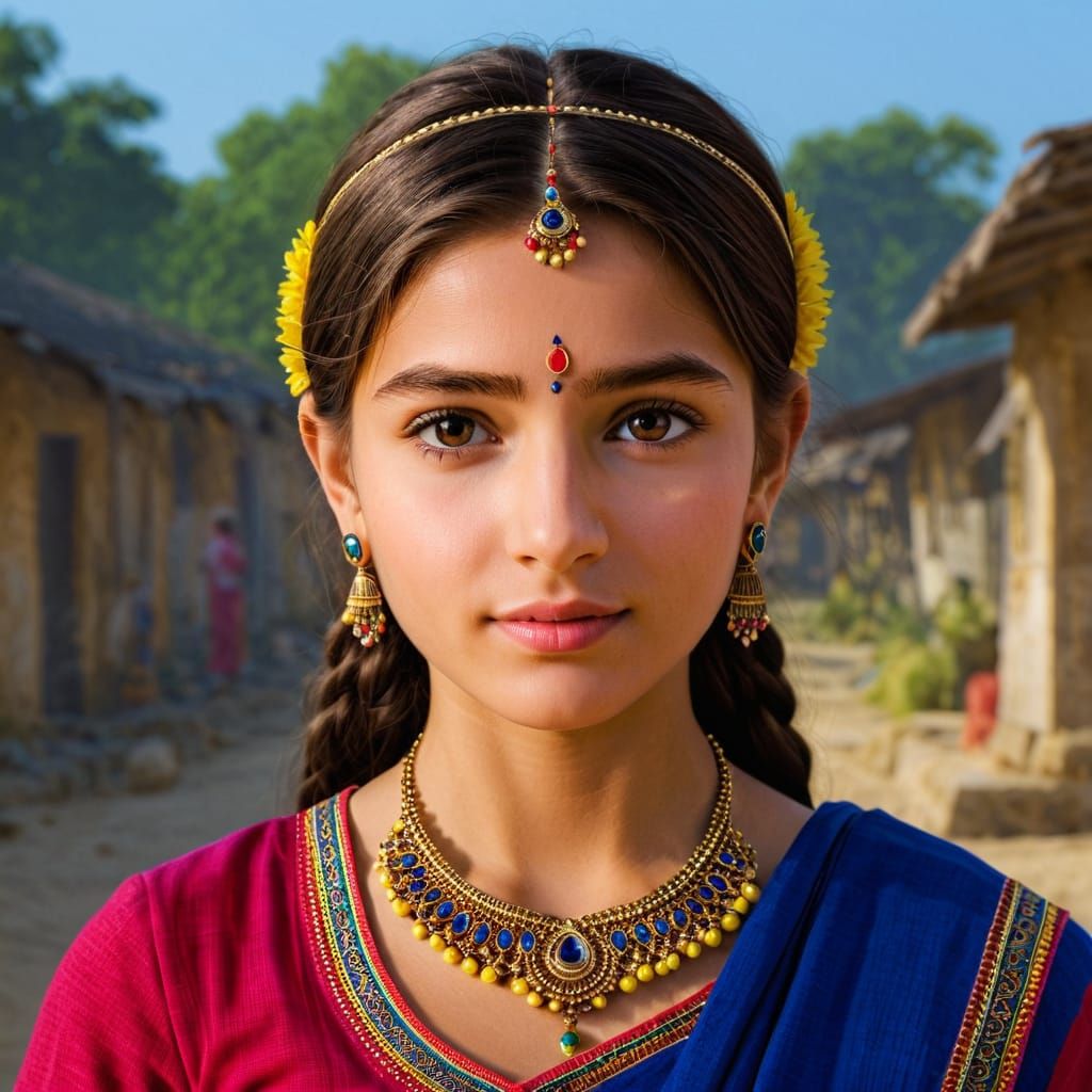 Beautiful Indian Village Girl
