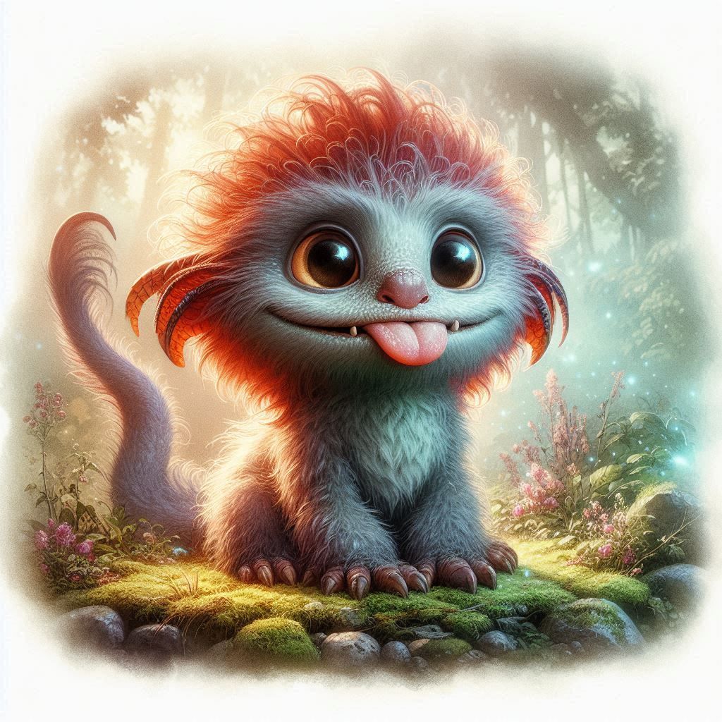 adorable fairy-tale fantasy creature portrait..