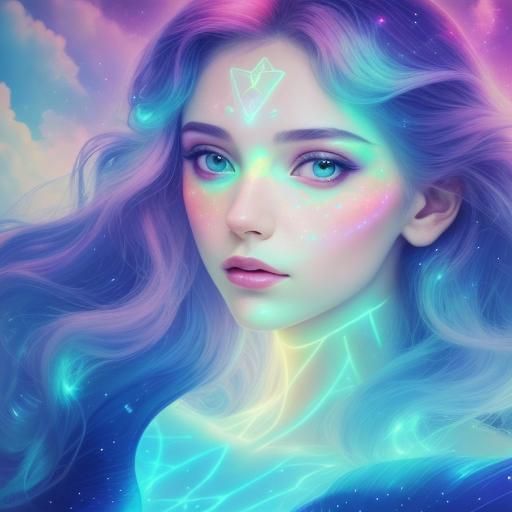 Through the clouds girl