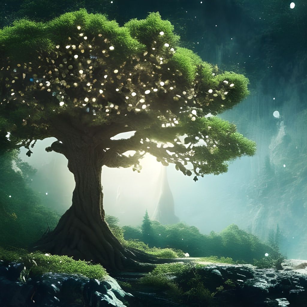 Diamonds Tree 3 - AI Generated Artwork - NightCafe Creator