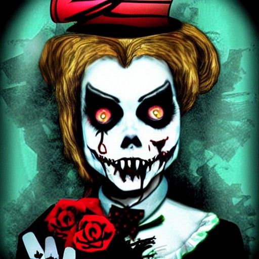 Alice zombie in wonderland