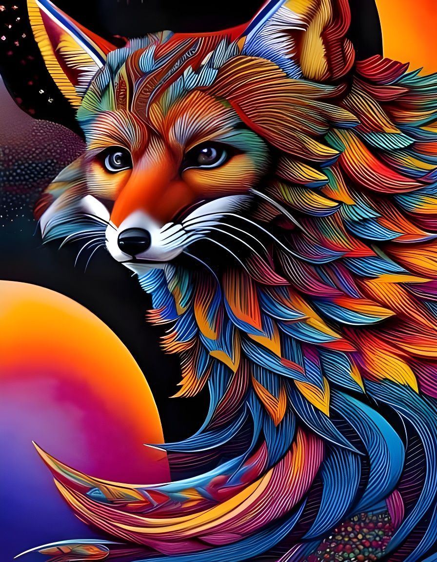 The rare cosmic fox  by @BunnyBear 