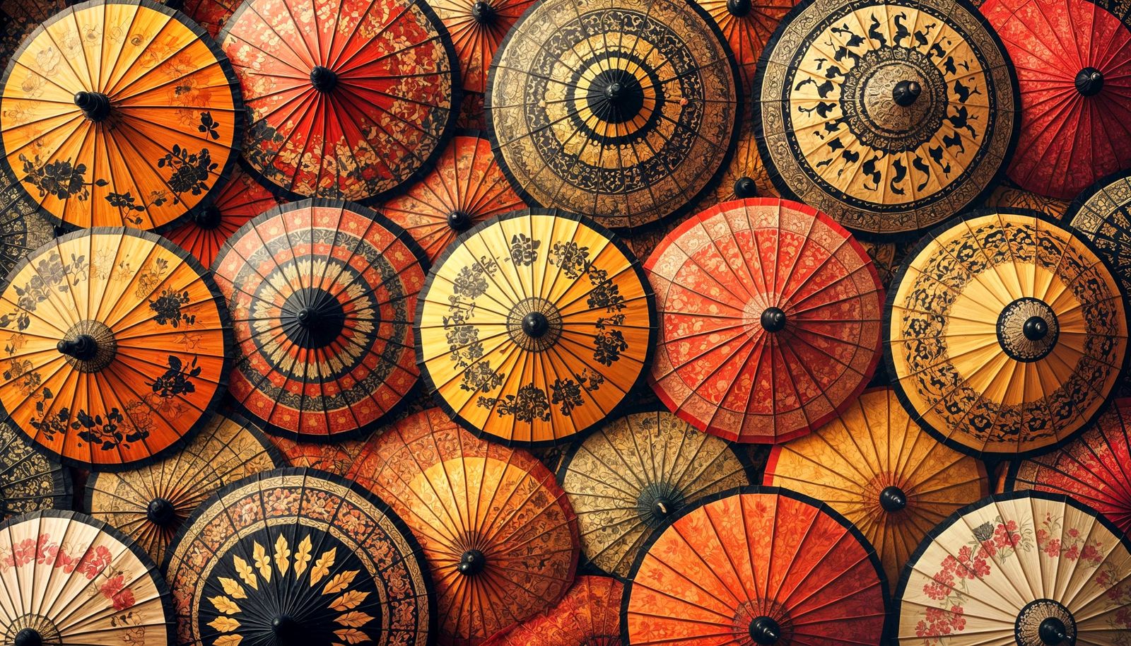 Colorful Thai umbrellas