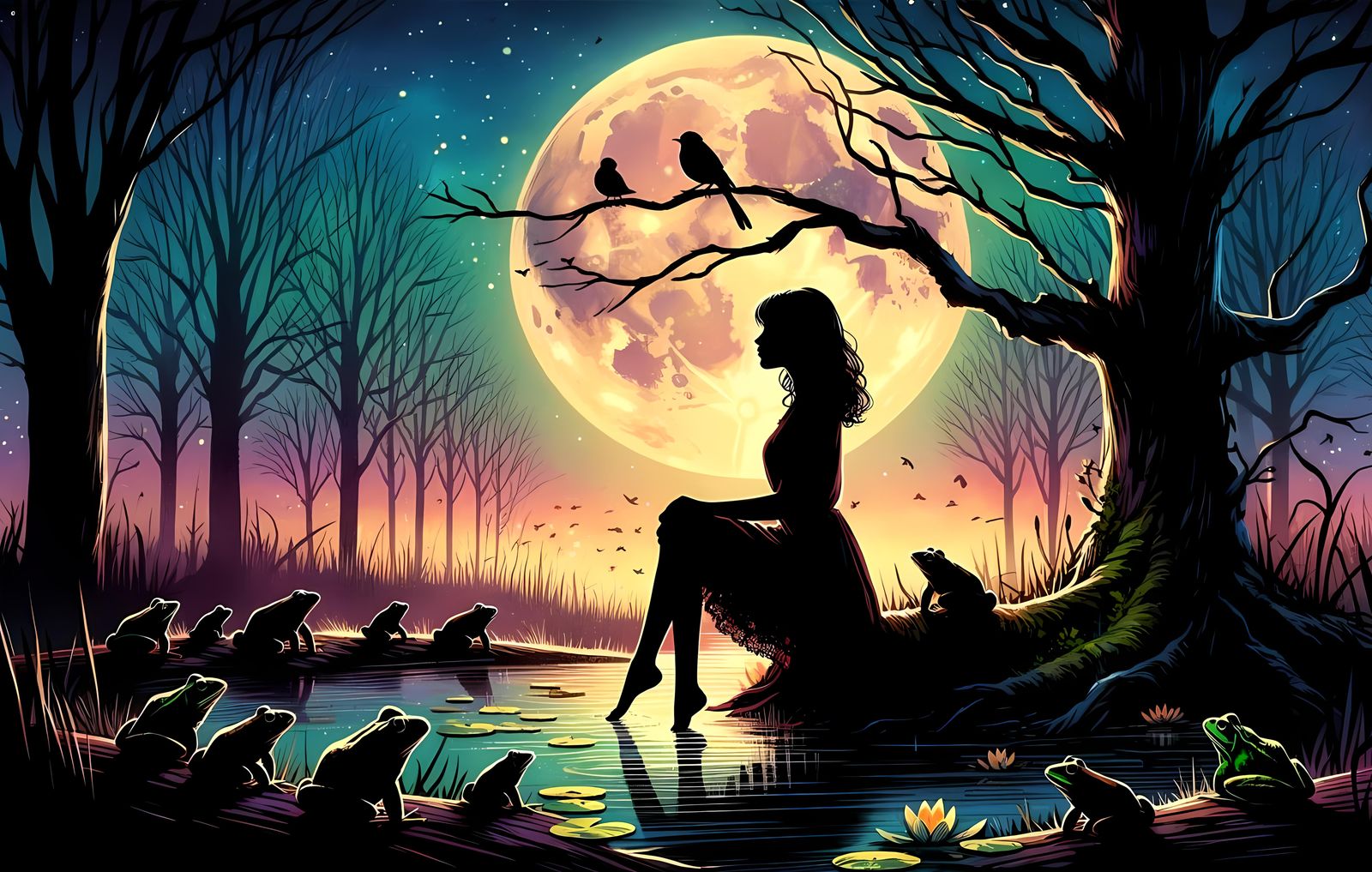 Fantasy Landscapes - The Frogpond  by @Funverhau