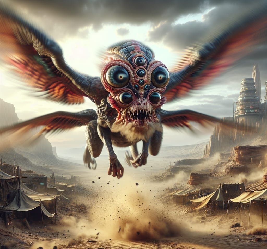 The flying alien creature