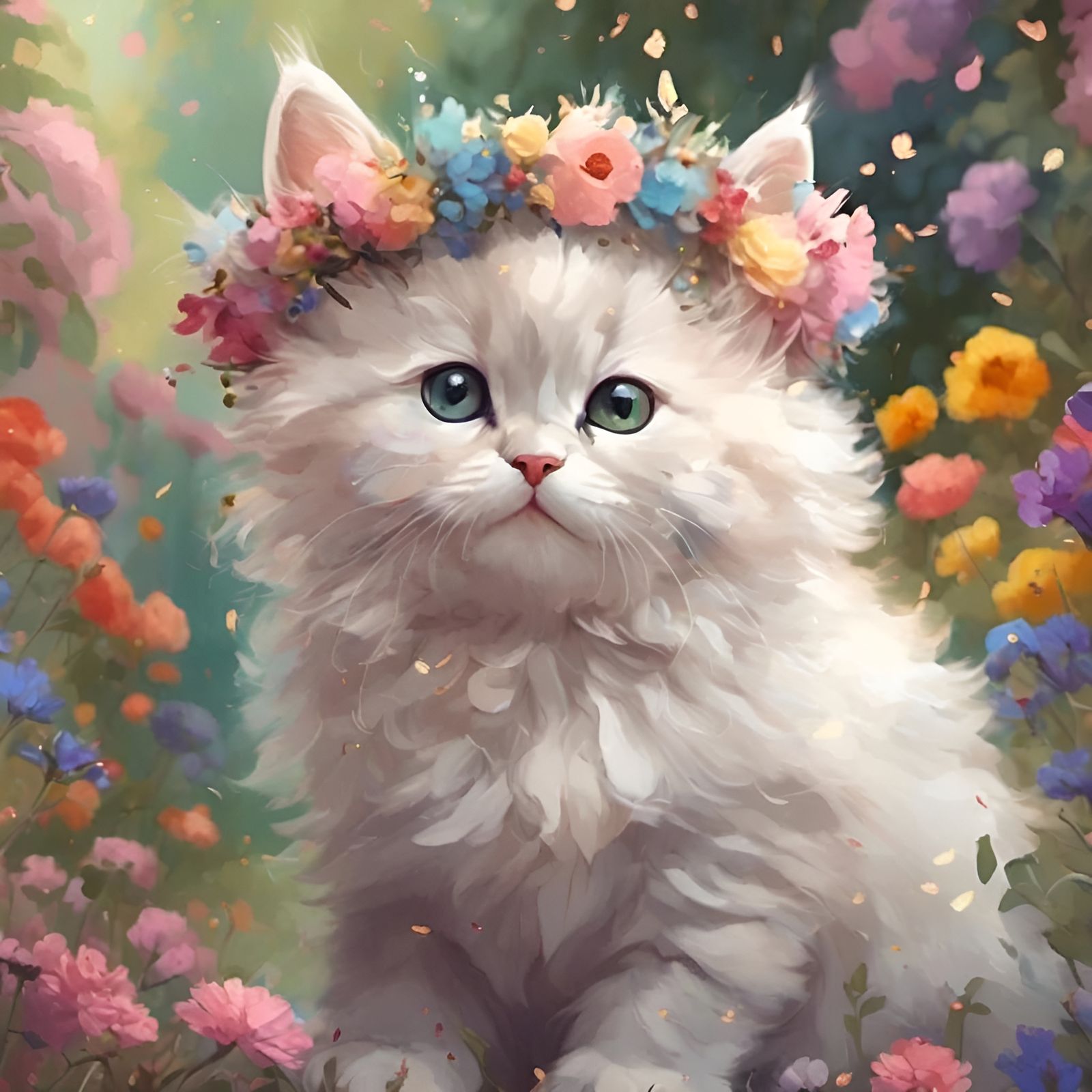 The Cutest White Kitten  by @Rosie